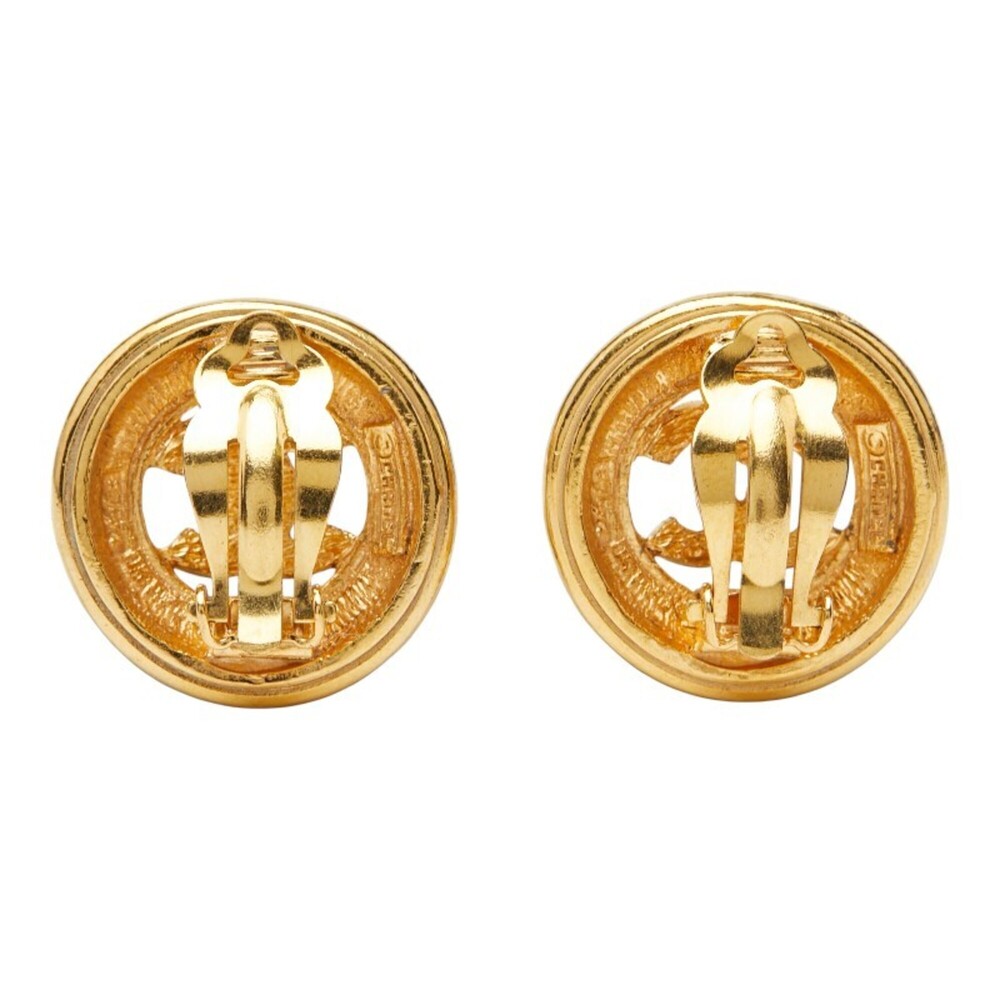 CHANEL Gold Logo Earrings - Picture 3 of 6